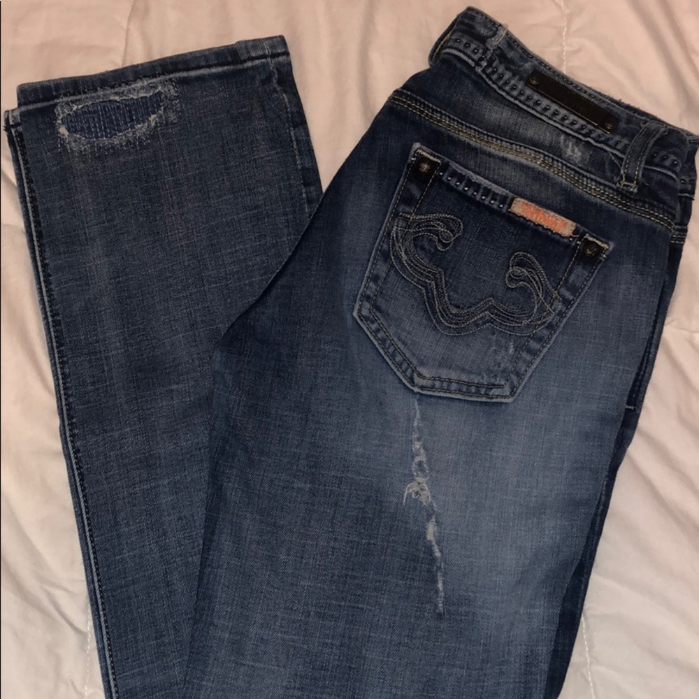 Express RF Rick for express jeans. Destructed look